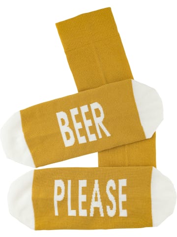 Clark Crown® Under-Statement-Socks mit witzigen Sprüchen in Beer Please