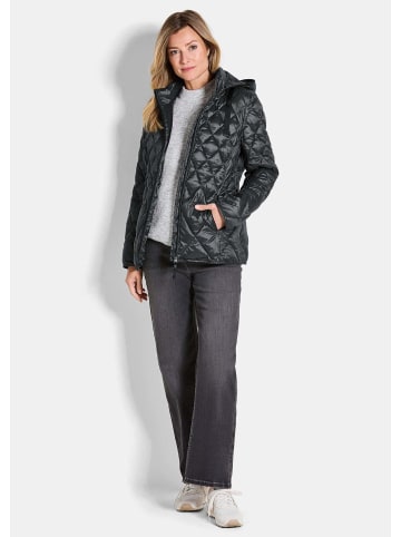 GOLDNER Kurzgröße:  Winterjacke mit Metallic-Glanz in anthrazit