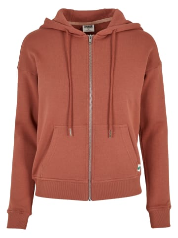 Urban Classics Zip-Kapuzenpullover in terracotta