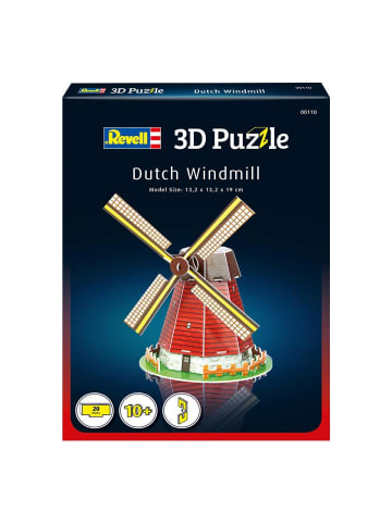 Revell 3D Puzzle - Holländische Windmühle (20 Teile) in mehrfarbig