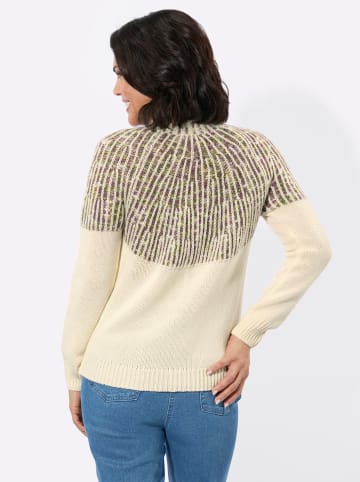 WITT WEIDEN Norwegerpullover in champagner-feige-gemustert