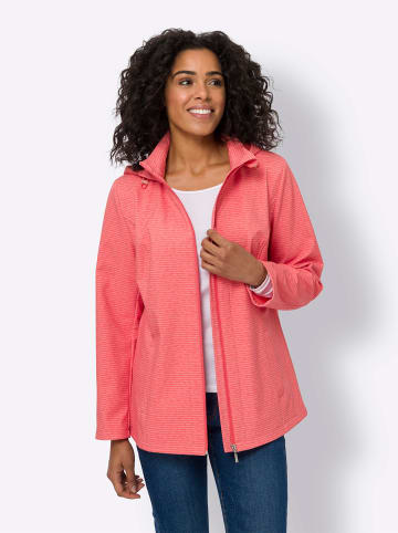 Sieh an! Softshelljacke in koralle-flamingo-bedruckt