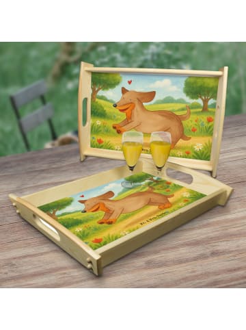 Mr. & Mrs. Panda Sofa Tablett Hund Dackel Design ohne Spruch in Weiß