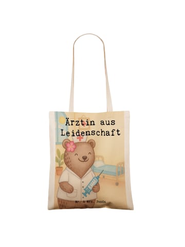 Mr. & Mrs. Panda Tragetasche Ärztin Leidenschaft Design mit Spruch in Weiß