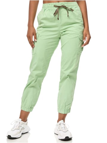 Tazzio Cargohose "F600" - Regular Fit - in Grün