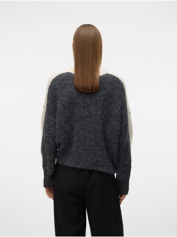 Vero Moda Strickpullover in Dark Grey Melange