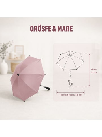 fillikid Sonnenschirm Exklusiv für Kinderwagen & Buggys in Soft Rosè