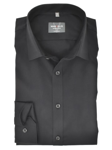 MARVELIS Super Slim Fit Businesshemd in Schwarz