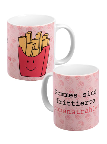 United Labels Karma Tasse - Pommes sind frittierte Sonnenstrahlen aus Keramik 320ml in rosa