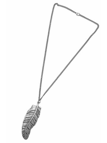 collezione alessandro Lange Kette " Feder " in altsilber