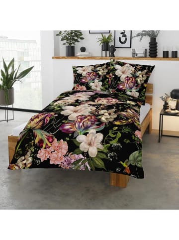 Traumschlaf Bettwäsche Nightflowers in black