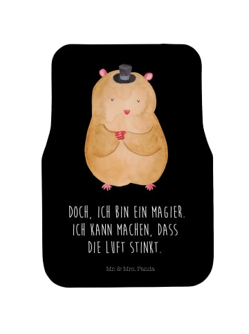 Mr. & Mrs. Panda Auto Fußmatte Hamster Hut mit Spruch in Schwarz