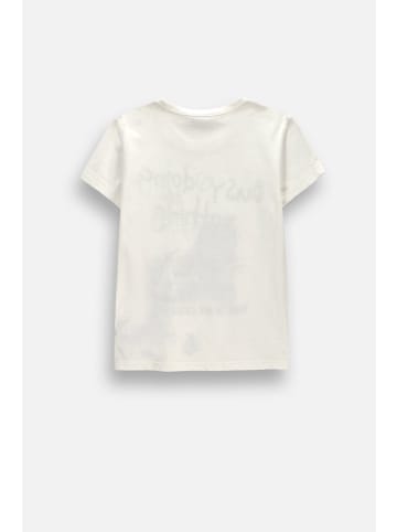 Coccodrillo Baumwoll-T-Shirt mit kurzen Ärmeln in ecru