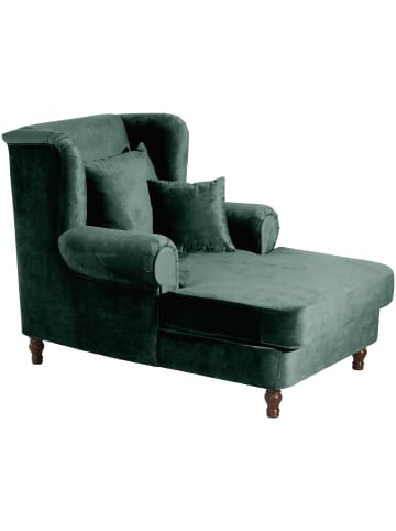 58 aufm Kessel XXL Sessel inkl. Kissen Karley Samtvelours grün
