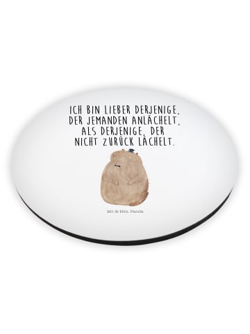 Mr. & Mrs. Panda Kühlschrankmagnet Murmeltier mit Spruch in Weiß