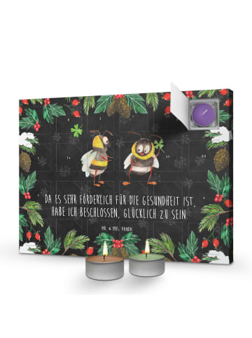 Mr. & Mrs. Panda Duftkerzen Adventskalender Hummeln Kleeblatt mi... in Kreidetafel
