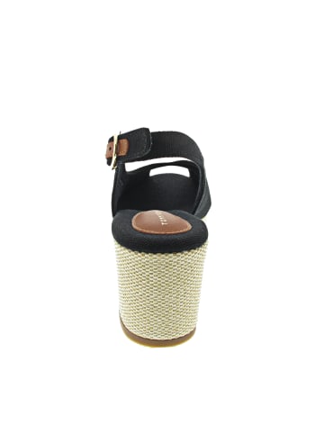 Tommy Hilfiger Flag Mid Wedge Espad Slin Sling Sandalette  Schwarz