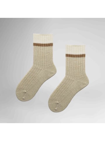 Hudson Socken Cozy Twist druckfrei in Autumn white