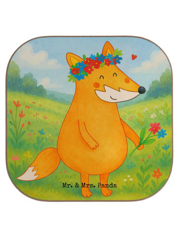 Mr. & Mrs. Panda Tassen Untersetzer Fuchs Blumen Design ohne Spruch in Weiß