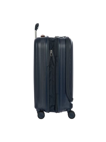 BRIC`s Taormina 4 Rollen Trolley S 57 cm mit Dehnfalte blue