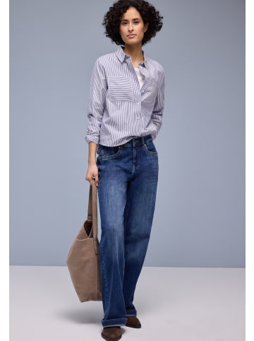 Street One Gestreifte Hemdbluse in Original Blue