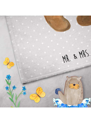 Mr. & Mrs. Panda Handtuch Bär Honig ohne Spruch in Grau Pastell