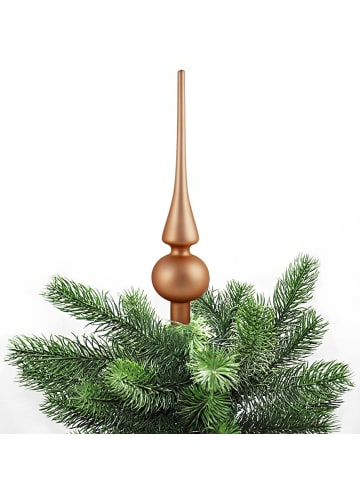 JACK Christbaumspitze Glas 26cm Glänzend Matt in Soft Terra Matt