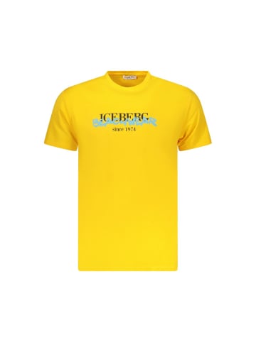 Iceberg Gelb Neon Baumwolle Herren T-Shirt