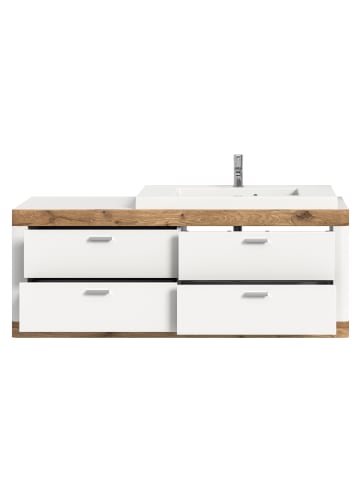 xonox.home Waschbeckenunterschrank  (B/H/T: 132x50x48 cm) in weiß