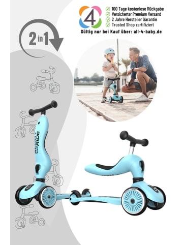 Scoot & Ride Scoot&Ride Highwaykick 1 Rutscherfahrzeug und Scooter - Farbe: Blueberry