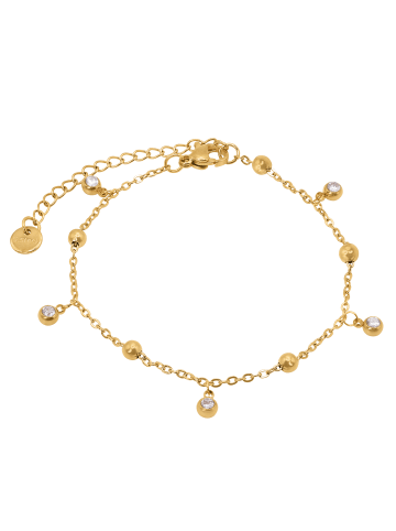 Steel_Art Armkette für Frauen Jade goldfarben in Goldfarben