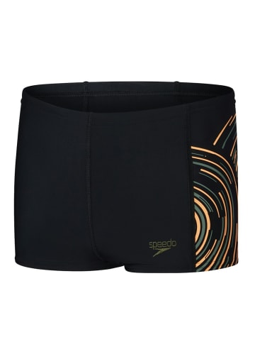 Speedo Plastisol Placement Badehose in Schwarz