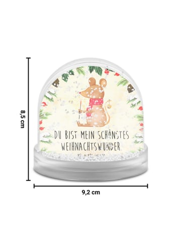 Mr. & Mrs. Panda Schneekugel Maus Weihnachten mit Spruch in Naturpapier