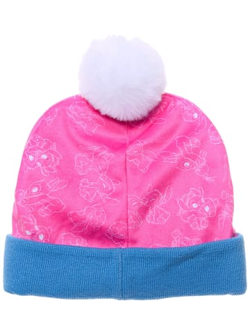 Lilo & Stitch 2-tlg. Winter Set: Disney Stitch Bommelmütze & Handschuhe in Blau