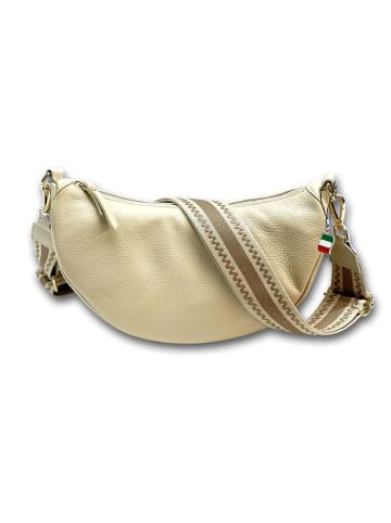 Florence Leder Umhängetasche, Citytasche Florence Tasche beige ca. 33cm