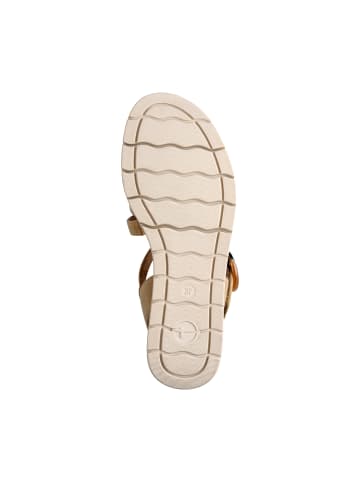 Tamaris Sandalen mit Keilabsatz aus Leder Braun