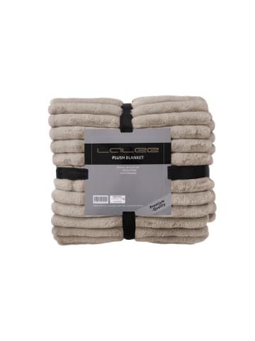 GMD Living Superweiche Kuscheldecke PLUSH, moderne Wohndecke in Taupe (graubraun)