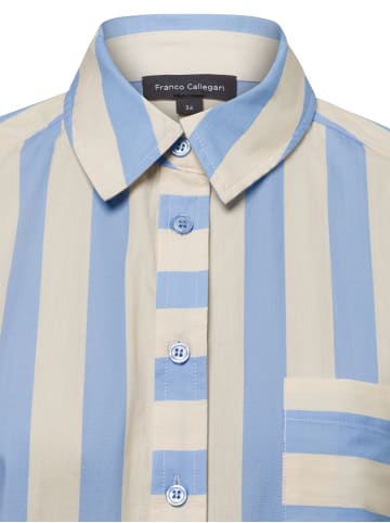 Franco Callegari Bluse in hellblau beige