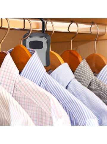 relaxdays 2x Schlüsseltresor in Schwarz/ Grau