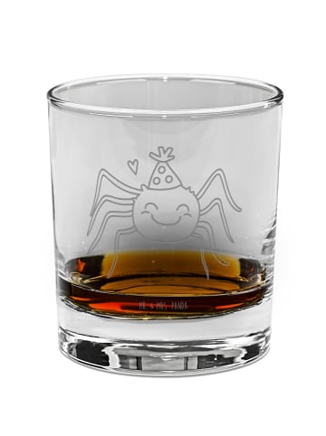 Mr. & Mrs. Panda Whiskyglas Spinne Agathe Party ohne Spruch in Transparent
