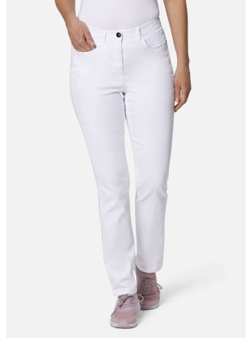 GOLDNER Kurzgröße:  High-Stretch-Jeanshose Damen Jeans Slim Fit LOUISA, Stretch in weiß