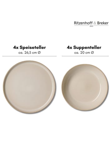 Ritzenhoff & Breker 8-tlg. Speiseset Olivia in in beige