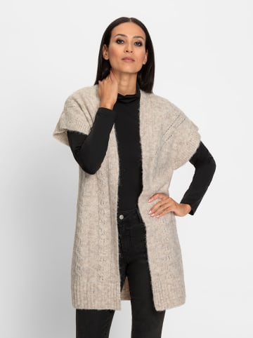 Heine Strickjacke in sesam-champagner-meliert