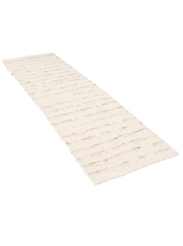 Pergamon Natur Teppich Läufer Wolle Alaska Meliert in Grau