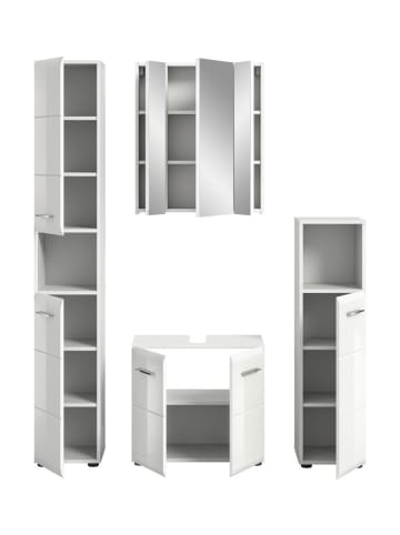 ebuy24 Badmöbelset Ice Weiß 150 x 30 cm