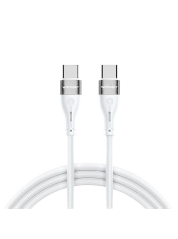 Wozinsky Ladekabel mit USB-C auf USB-C PD 65W 2 m Datenkabel in Weiß 480 Mbit/s in Weiß