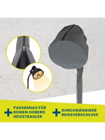 HOBERG Wetterschutzhaube für Heizstrahler 42x42x275cm grau mit Logo  grau