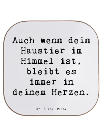 Mr. & Mrs. Panda Untersetzer Glas Spruch Trauerbewältigung Haust... in Weiß