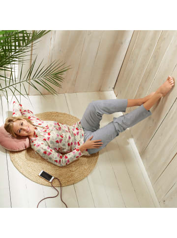 Erwin Müller Single-Jersey Schlafanzug in creme/rot