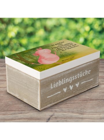 Mr. & Mrs. Panda Holzkiste Axolotl Tanzen Design mit Spruch in Weiß